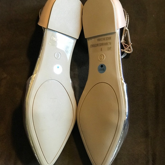 ✨NEW, Pointed Toe D'orsay Flats Rose Gold, 6 - Picture 8 of 8